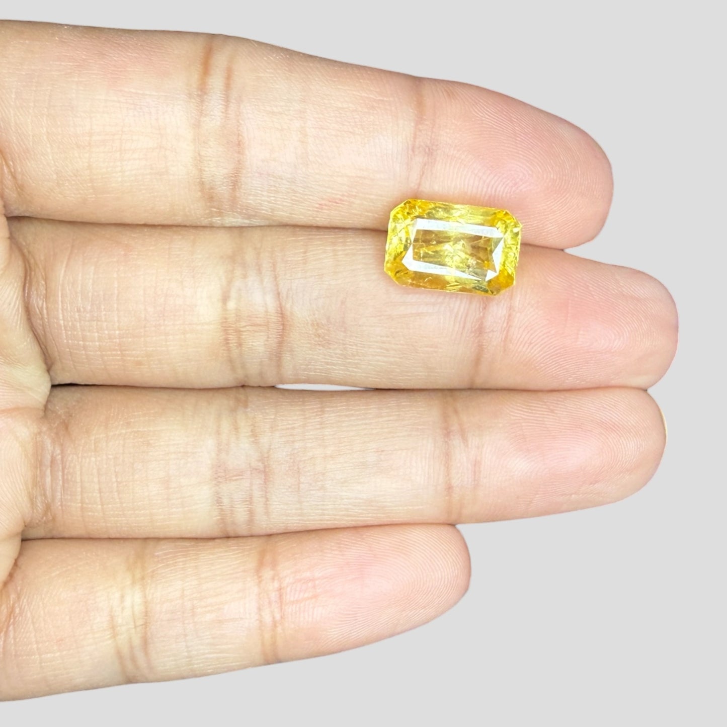 Natural Yellow Sapphire Octagonal Mixed Cut - 6.82 Carats