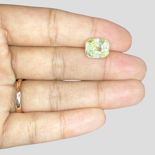 Natural Yellow Sapphire Octagonal Mixed Cut - 7.01 Carats