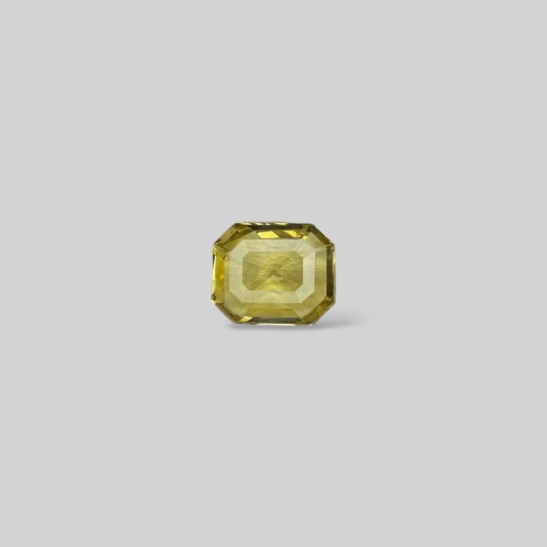 Natural Yellow Sapphire Octagonal Step Cut - 5.09 Carats
