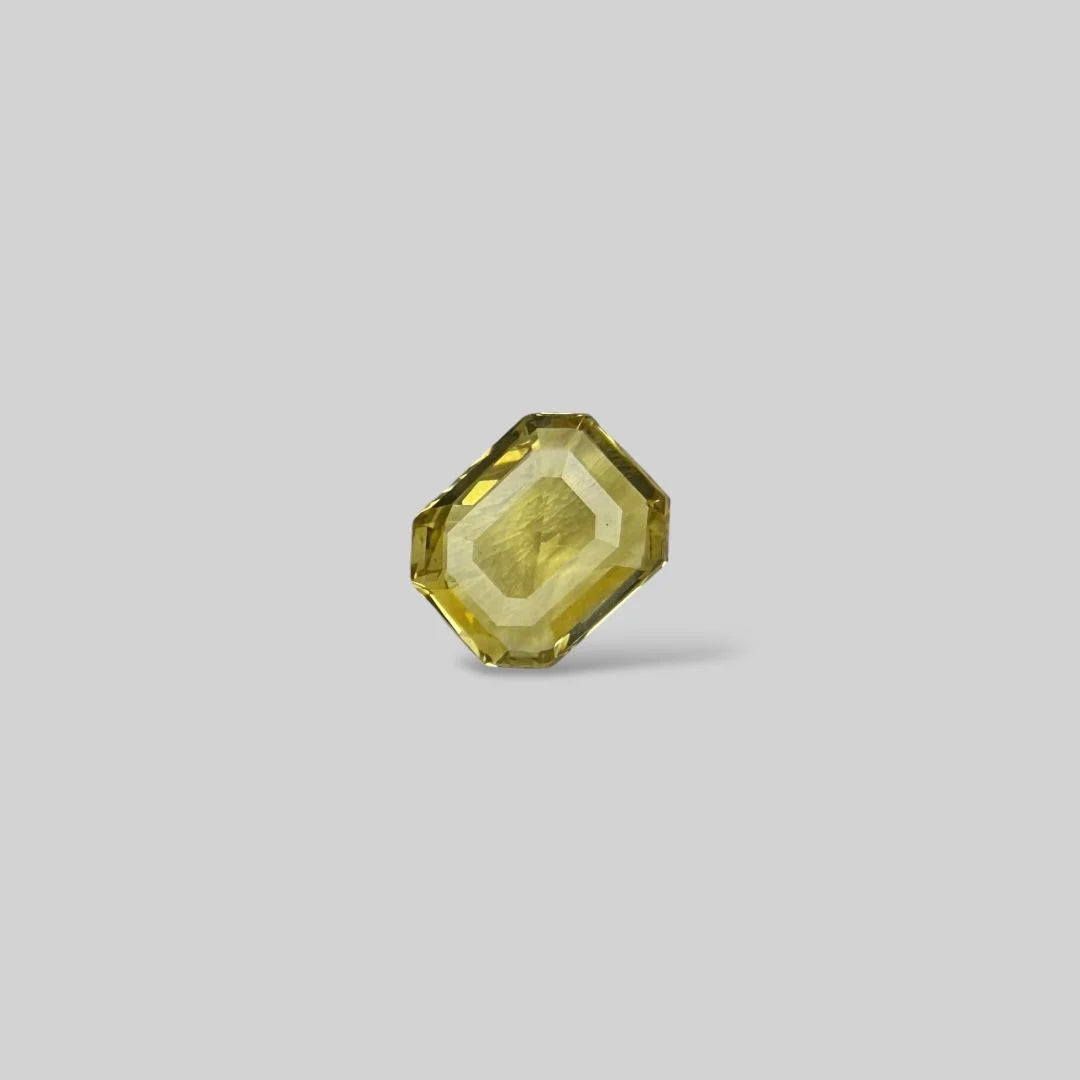 Natural Yellow Sapphire Octagonal Step Cut - 5.09 Carats