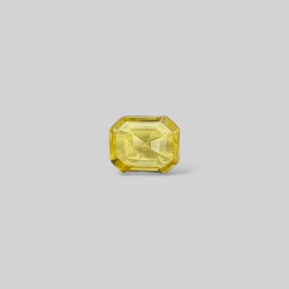 Natural Yellow Sapphire Octagonal Step Cut - 5.09 Carats