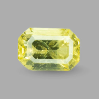 Natural Yellow Sapphire Octagonal Step Cut - 5.20 Carats