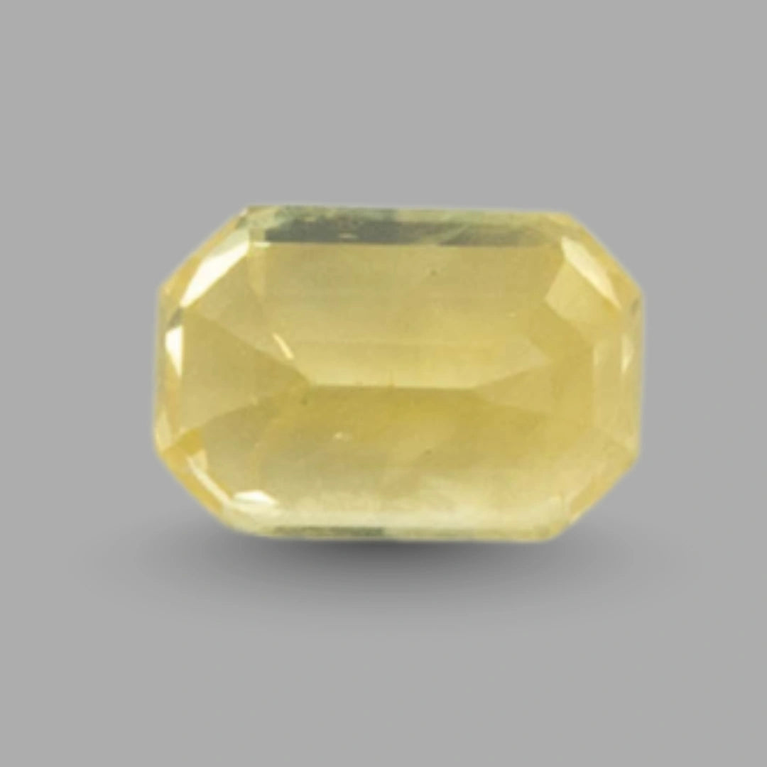 Natural Yellow Sapphire Octagonal Step Cut - 5.20 Carats