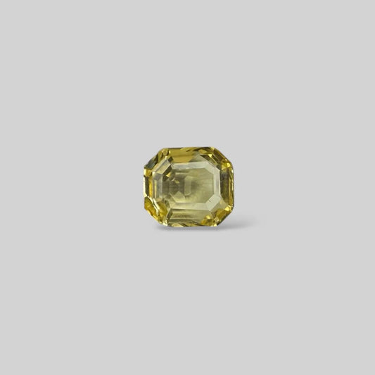Natural Yellow Sapphire Octagonal Step Cut - 5.33 Carats