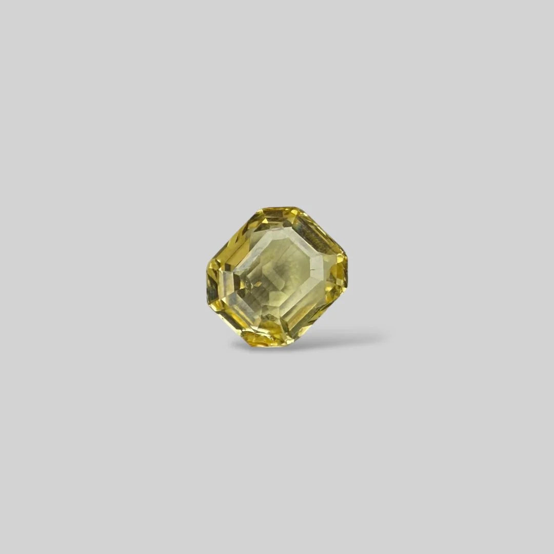 Natural Yellow Sapphire Octagonal Step Cut - 5.33 Carats