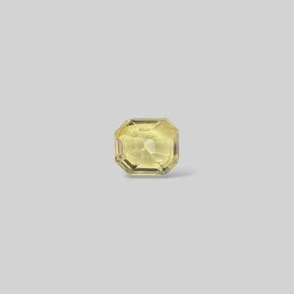 Natural Yellow Sapphire Octagonal Step Cut - 5.33 Carats