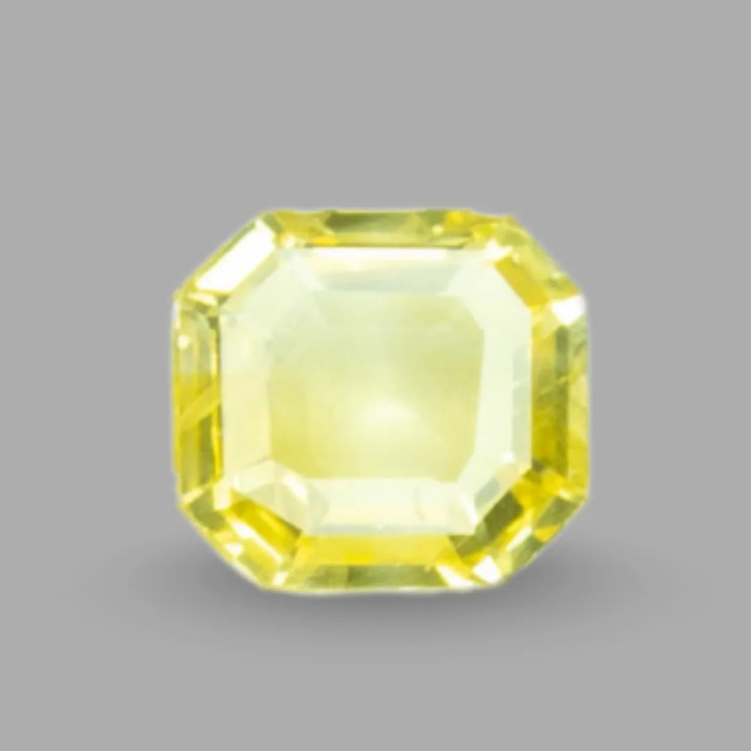 Natural Yellow Sapphire Octagonal Step Cut - 5.94 Carats