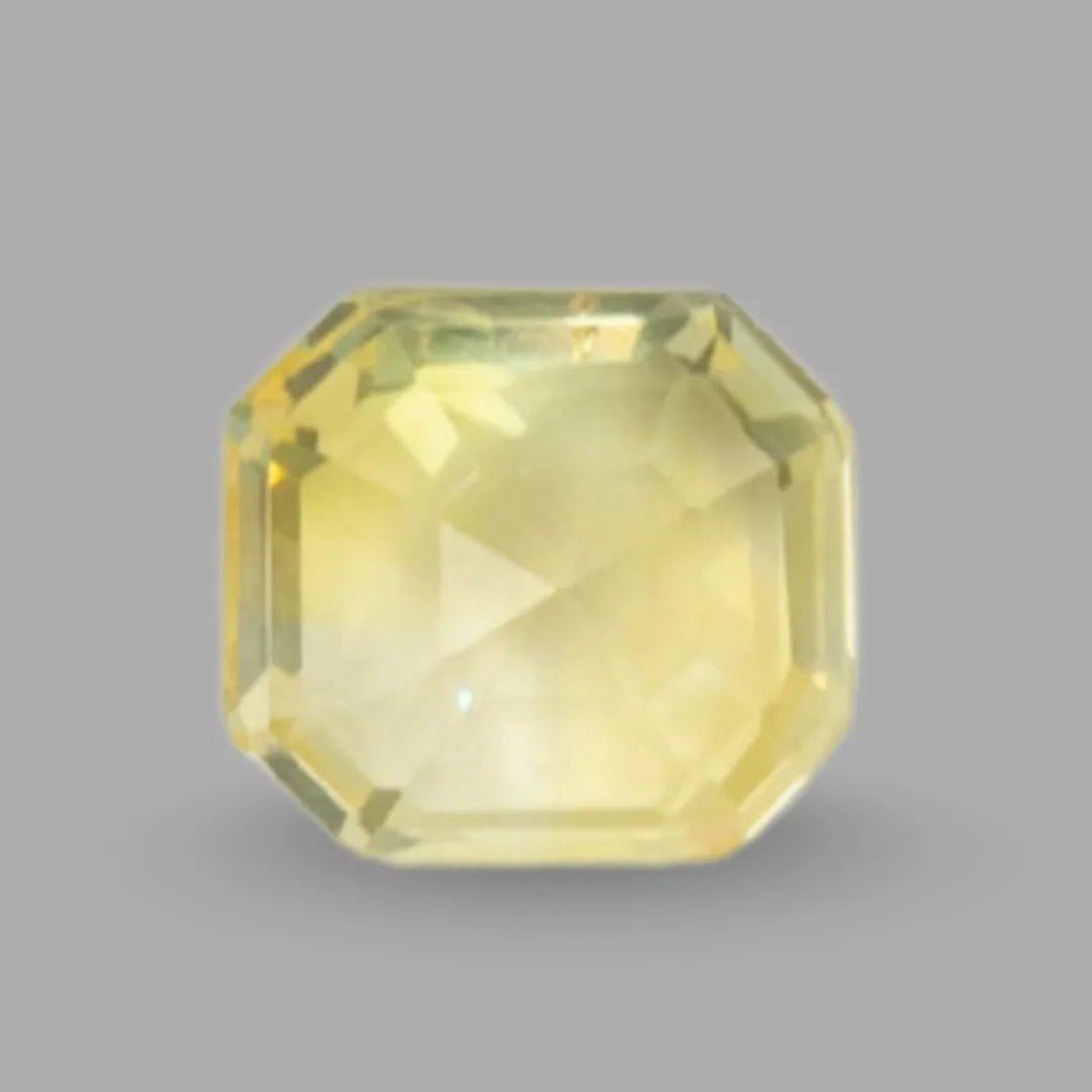 Natural Yellow Sapphire Octagonal Step Cut - 5.94 Carats