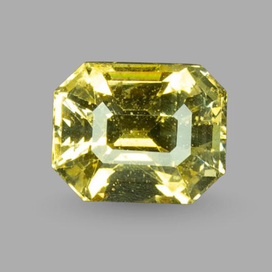 Natural Yellow Sapphire Octagonal Step Cut - 6.95 Carats