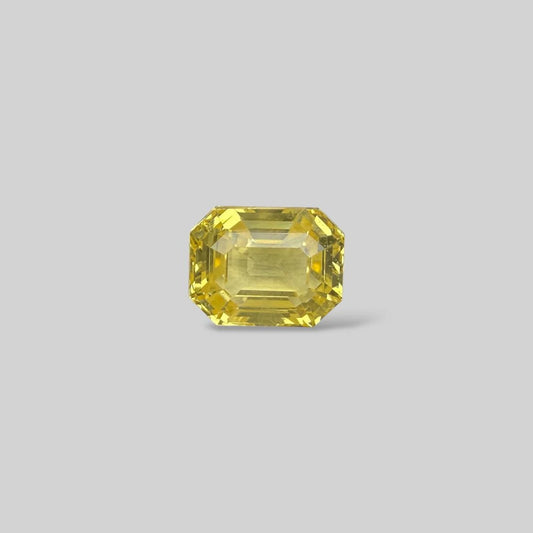 Natural Yellow Sapphire Octagonal Step Cut - 9.02 Carats