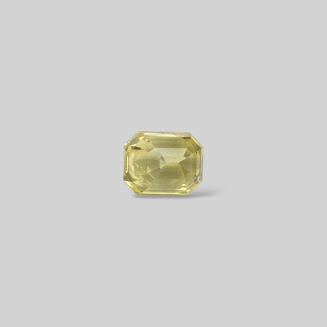 Natural Yellow Sapphire Octagonal Step Cut - 9.02 Carats
