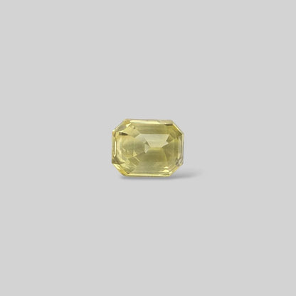 Natural Yellow Sapphire Octagonal Step Cut - 9.02 Carats