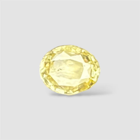 Natural Yellow Sapphire Oval/Faceted Cut - 3.12 Carats