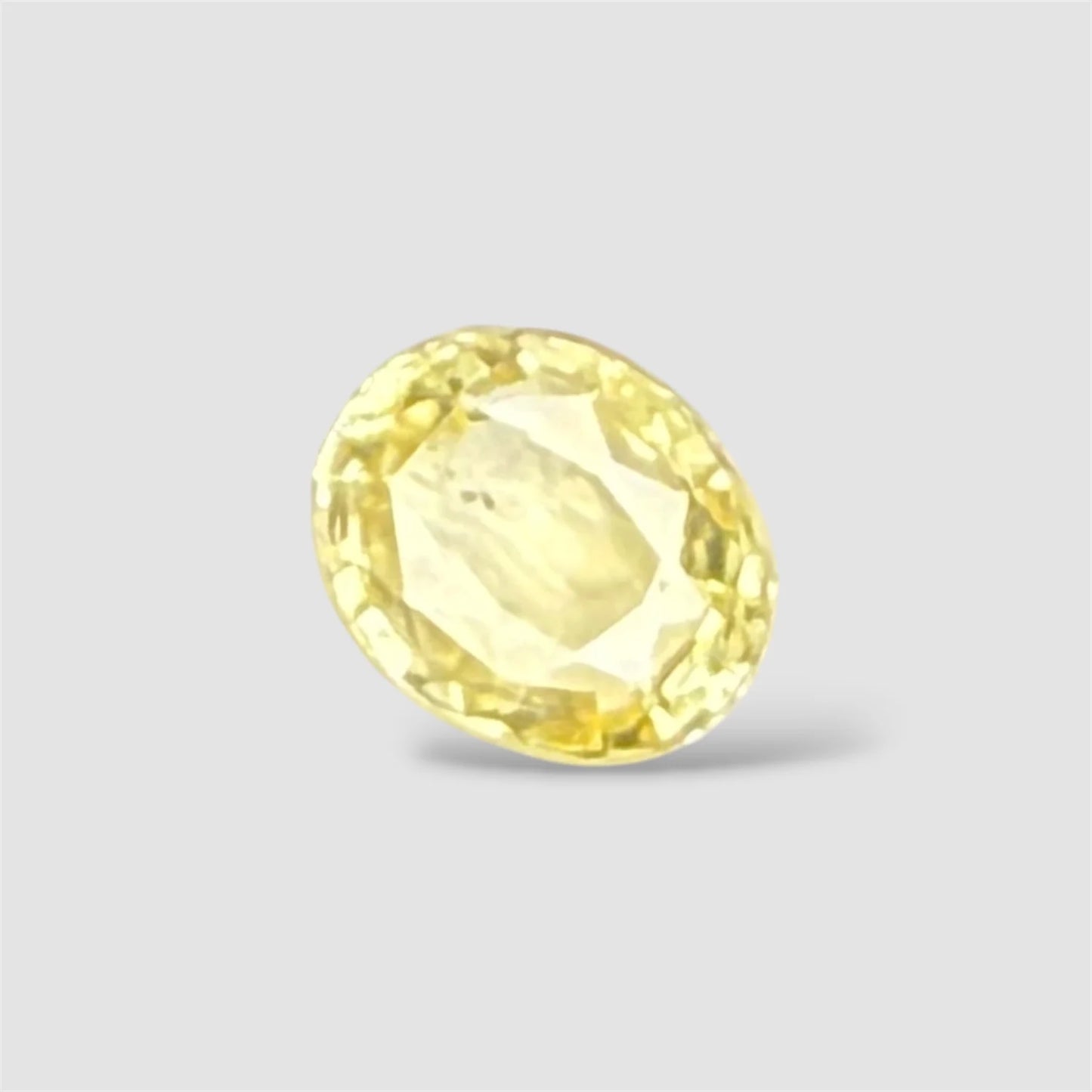 Natural Yellow Sapphire Oval/Faceted Cut - 3.12 Carats