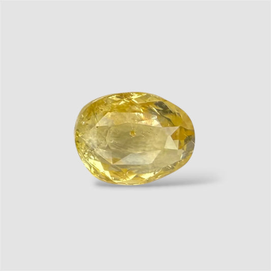 Natural Yellow Sapphire Oval/Faceted Cut - 3.56 Carats