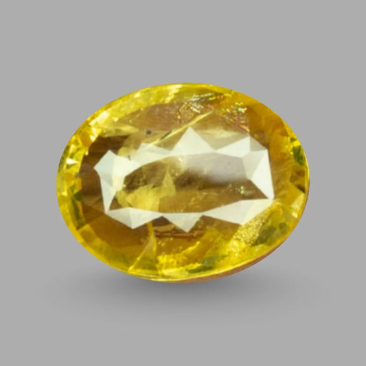 Natural Yellow Sapphire Oval Mixed Cut - 10.10 Carats