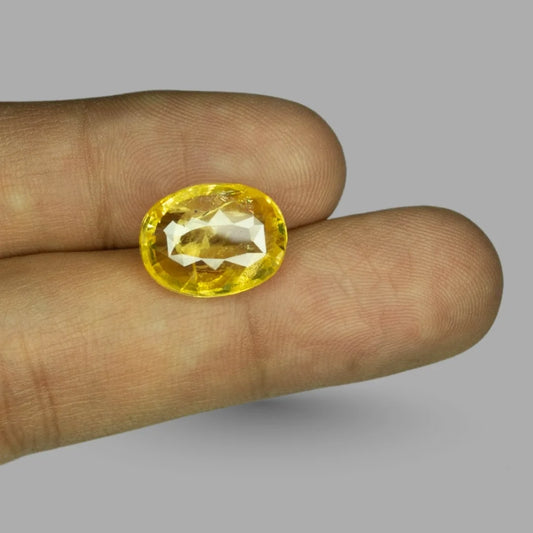 Natural Yellow Sapphire Oval Mixed Cut - 10.10 Carats