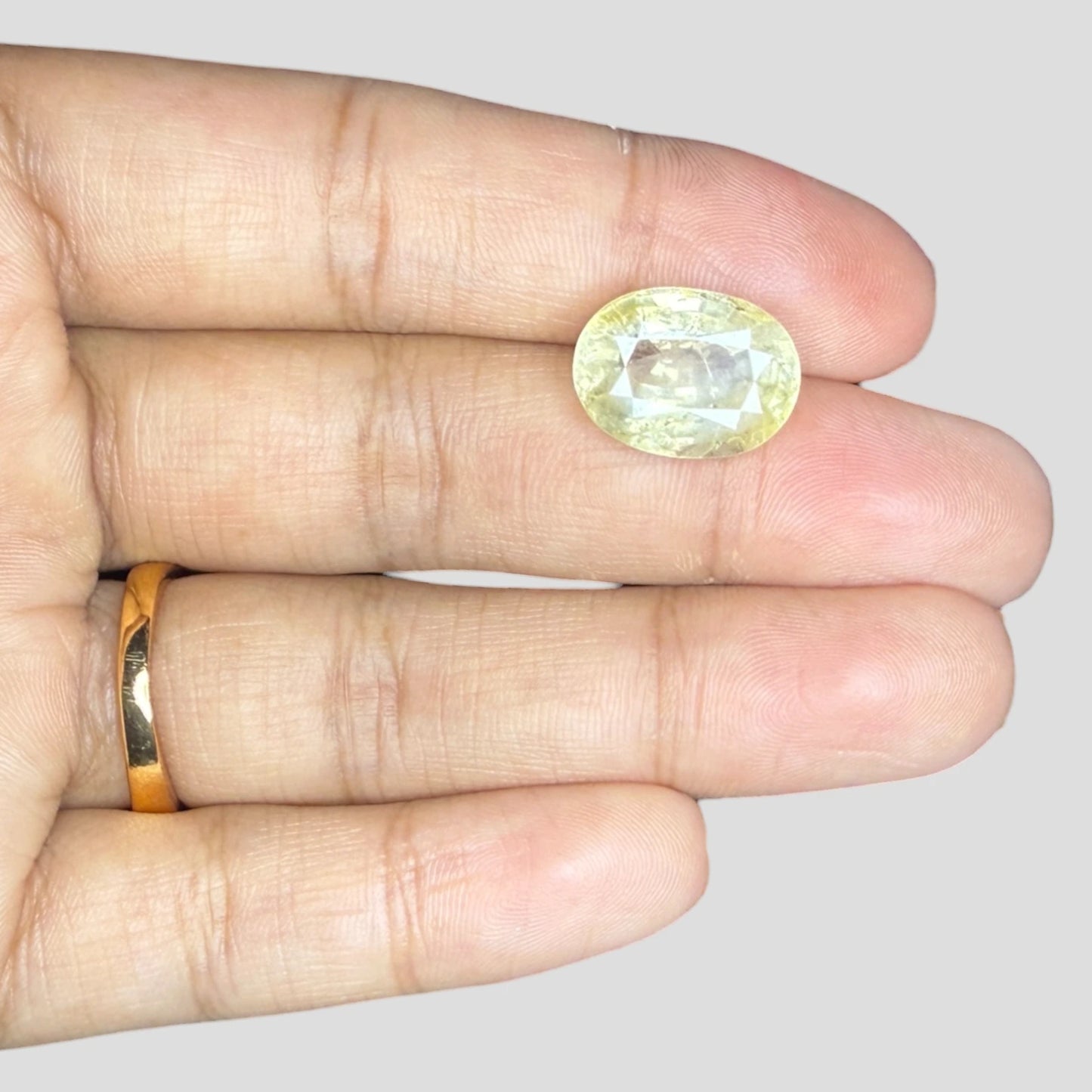 Natural Yellow Sapphire Oval Mixed Cut - 10.22 Carats