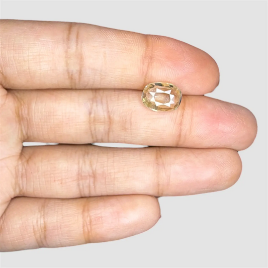 Natural Yellow Sapphire Oval Mixed Cut - 3.2 Carats