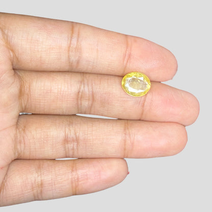 Natural Yellow Sapphire Oval Mixed Cut - 3.65 Carats