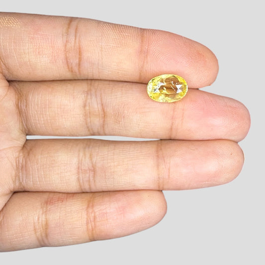 Natural Yellow Sapphire Oval Mixed Cut - 4.01 Carats