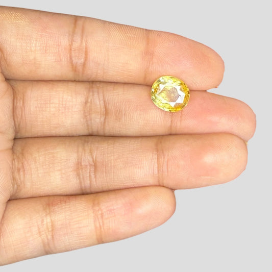 Natural Yellow Sapphire Oval Mixed Cut - 4.14 Carats