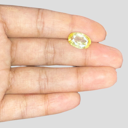Natural Yellow Sapphire Oval Mixed Cut - 5.03 Carats