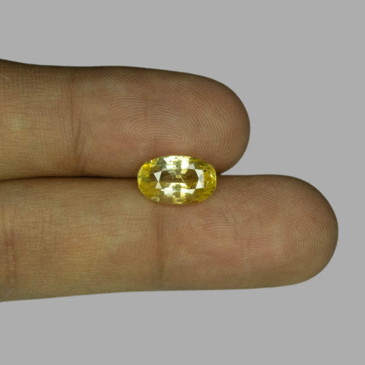 Natural Yellow Sapphire Oval Mixed Cut - 5.15 Carats