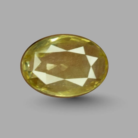 Natural Yellow Sapphire Oval Mixed Cut - 5.56 Carats