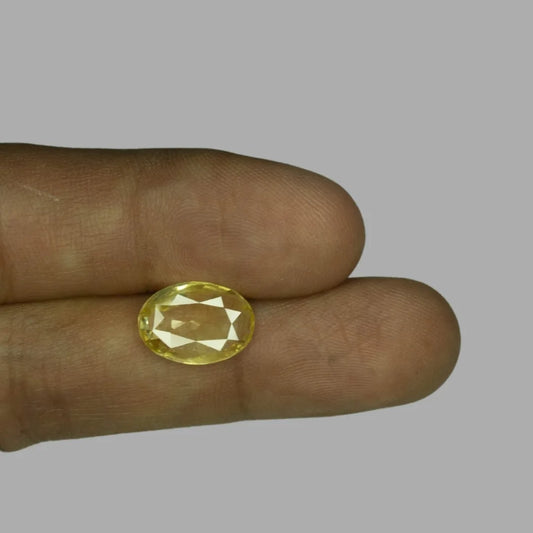 Natural Yellow Sapphire Oval Mixed Cut - 5.56 Carats