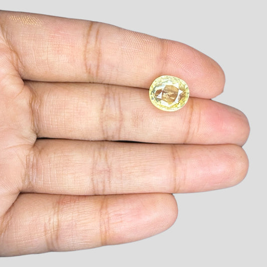 Natural Yellow Sapphire Oval Mixed Cut - 5.88 Carats