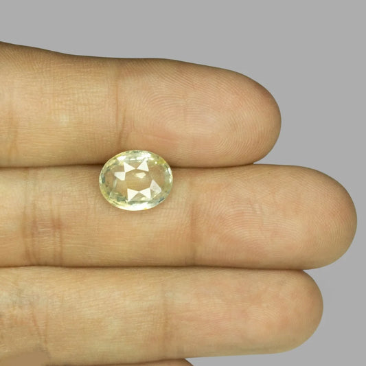 Natural Yellow Sapphire Oval Mixed Cut - 6.09 Carats