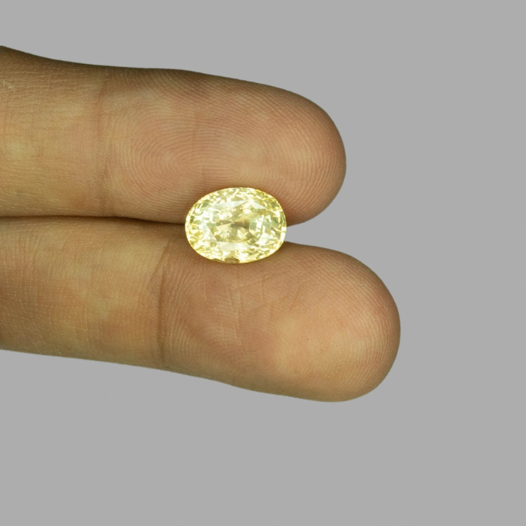 Natural Yellow Sapphire Oval Mixed Cut - 6.19 Carats
