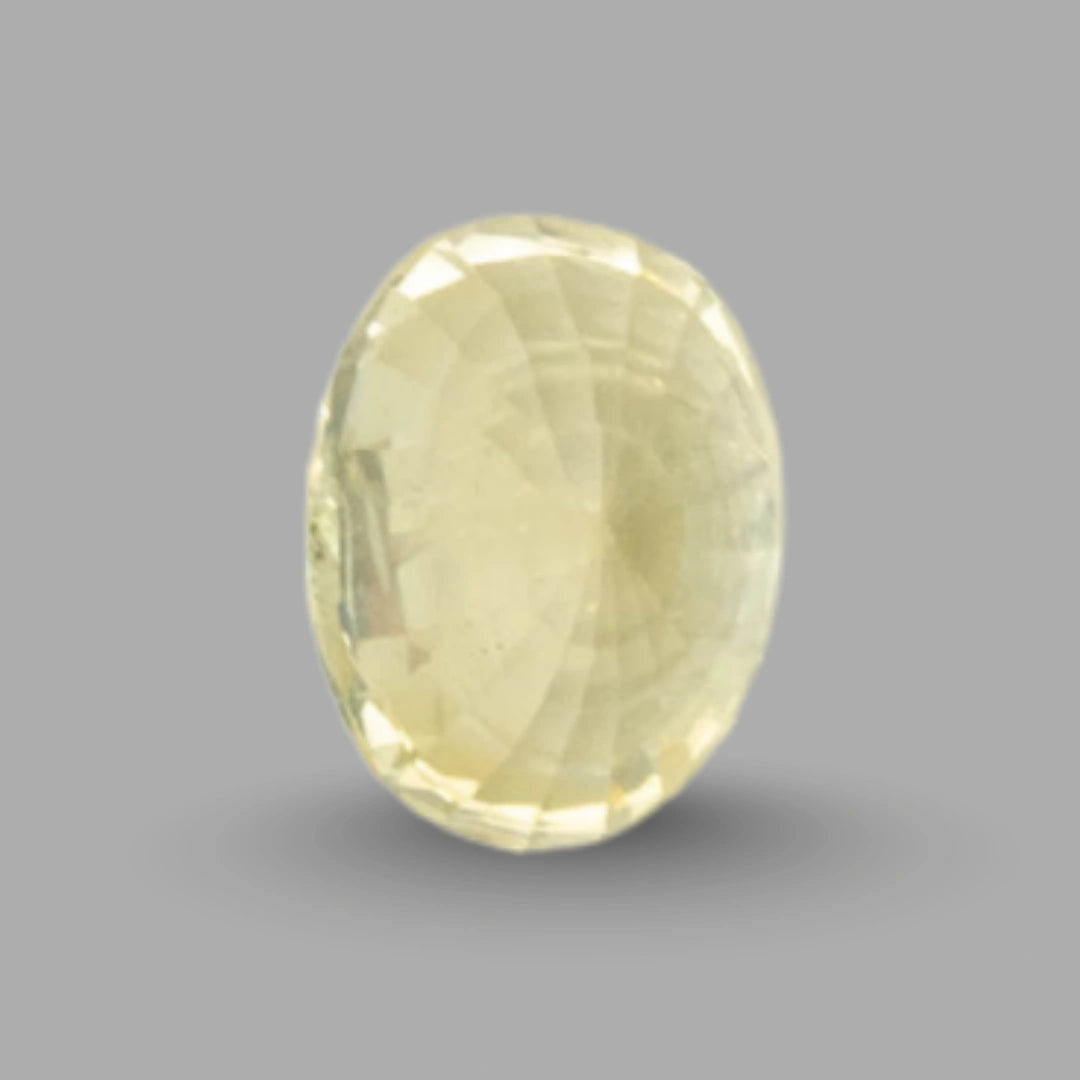Natural Yellow Sapphire Oval Mixed Cut - 6.19 Carats