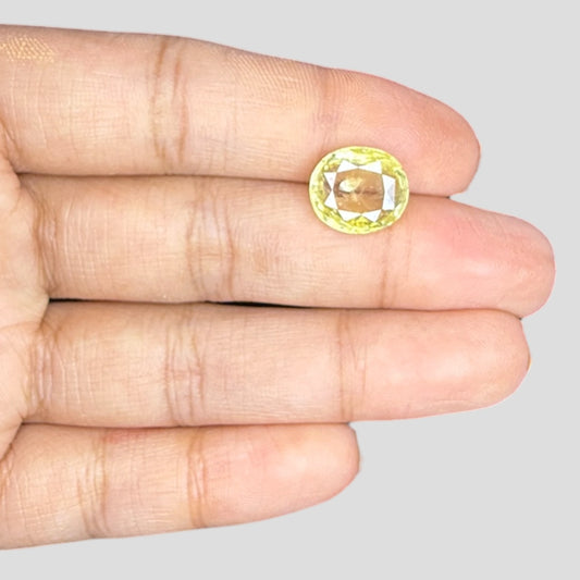 Natural Yellow Sapphire Oval Mixed Cut - 6.36 Carats