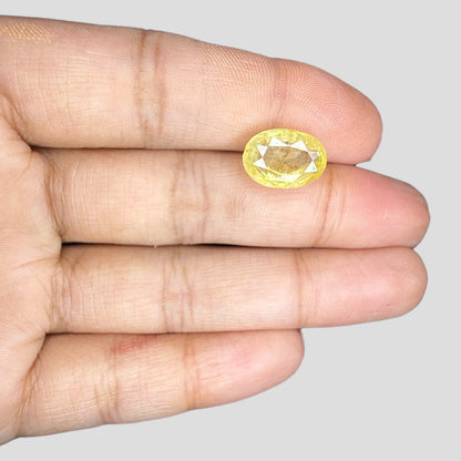 Natural Yellow Sapphire Oval Mixed Cut - 6.99 Carats