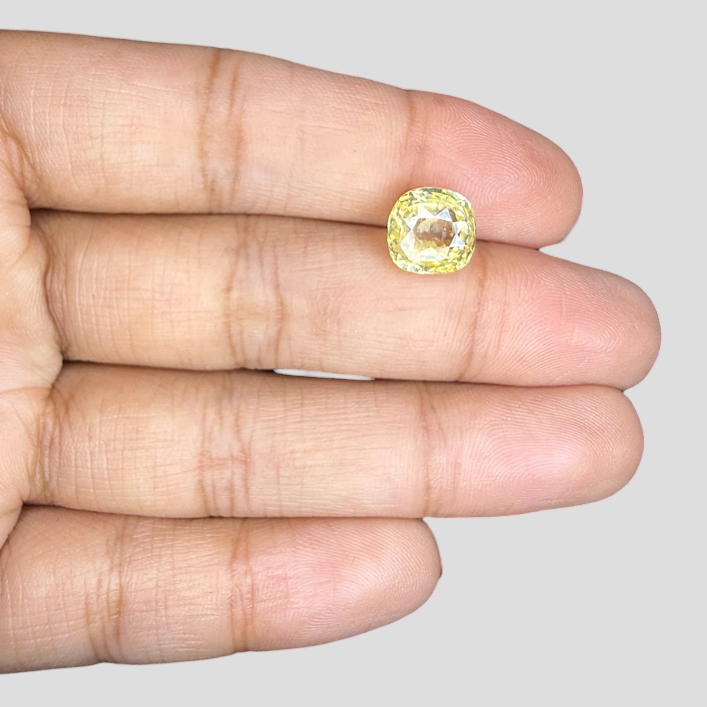 Natural Yellow Sapphire Square Cushion Mixed Cut - 4.50 Carats