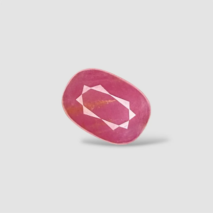 Original Certified Ruby Stone - Cushion 3.72 Carats 10.16x7.37x4.76mm Size