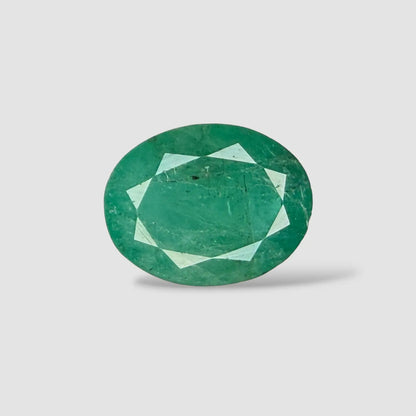 Original Natural Emerald Stone In Oval Mixed Cut Shape 8.31 Carats 14.83x11.60x7.44mm Size