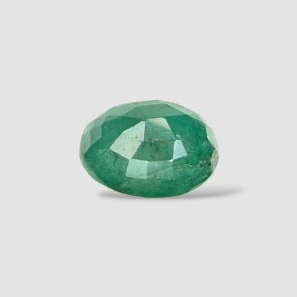 Original Natural Emerald Stone In Oval Mixed Cut Shape 8.31 Carats 14.83x11.60x7.44mm Size