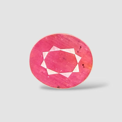 Original Natural Ruby Stone - Oval 5.38 Carats 10.81x9.48x5.41mm Size