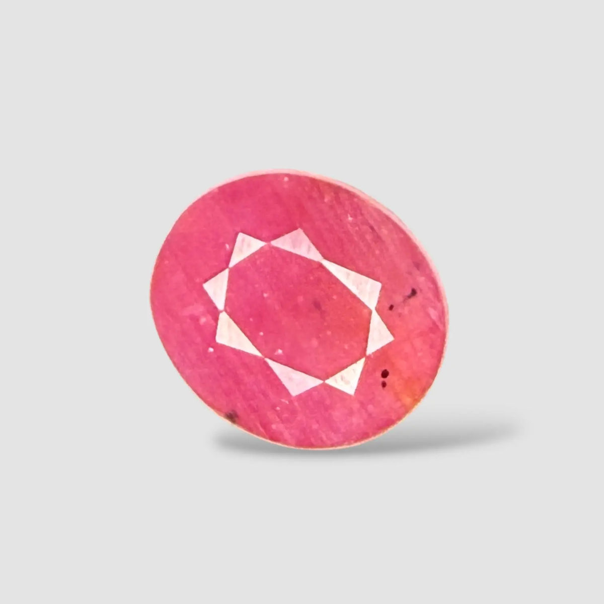 Original Natural Ruby Stone - Oval 5.38 Carats 10.81x9.48x5.41mm Size