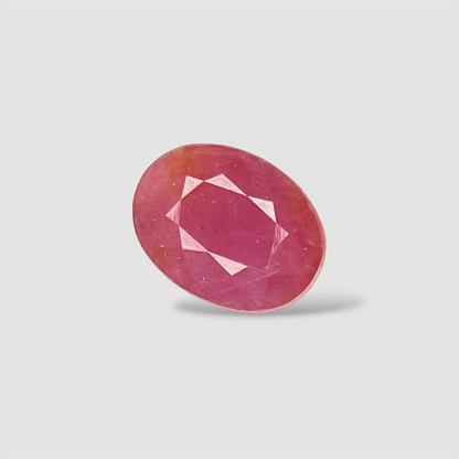 Original Natural Ruby Stone - Oval 6.5 Carats 12.34x9.34x6.29mm Size