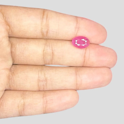 Original Ruby Gemstone - Oval 3.28 Carats 10.27x7.26x4.84mm Size