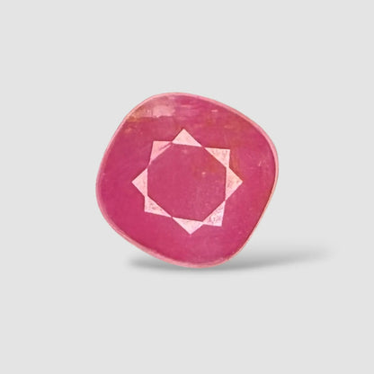 Premium Burmese Ruby Gemstone - Cushion 2.6 Carats 7.62x7.47x4.62mm Size