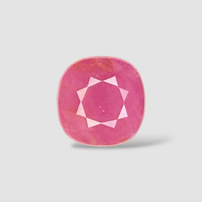 Premium Certified Ruby - Cushion 3.07 Carats 8.25x8.12x4.51mm Size