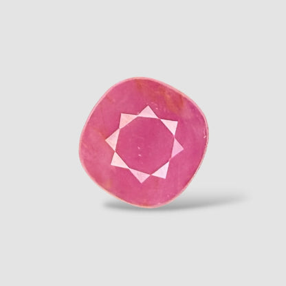 Premium Certified Ruby - Cushion 3.07 Carats 8.25x8.12x4.51mm Size