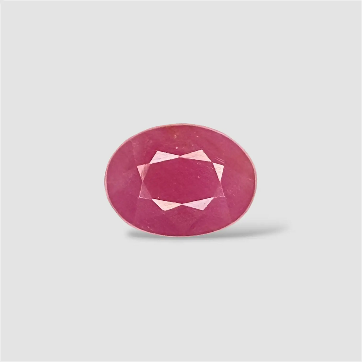 Premium Natural Ruby Stone - Oval 6.96 Carats 13.06x9.67x5.72mm Size