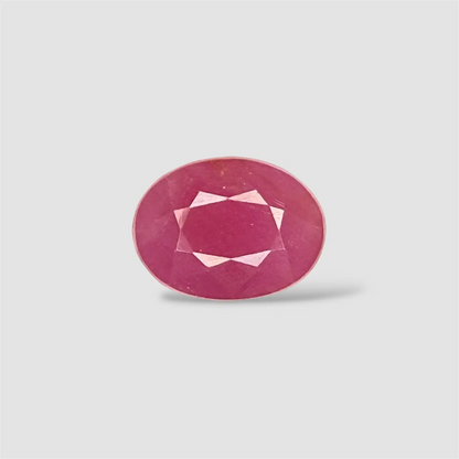 Premium Natural Ruby Stone - Oval 6.96 Carats 13.06x9.67x5.72mm Size