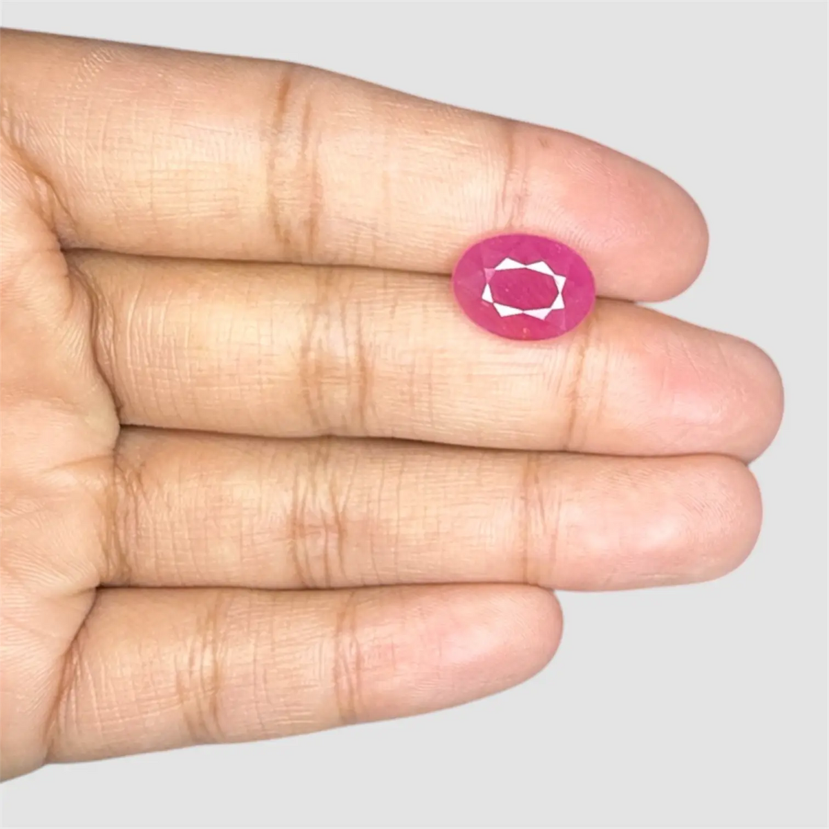 Premium Natural Ruby Stone - Oval 6.96 Carats 13.06x9.67x5.72mm Size